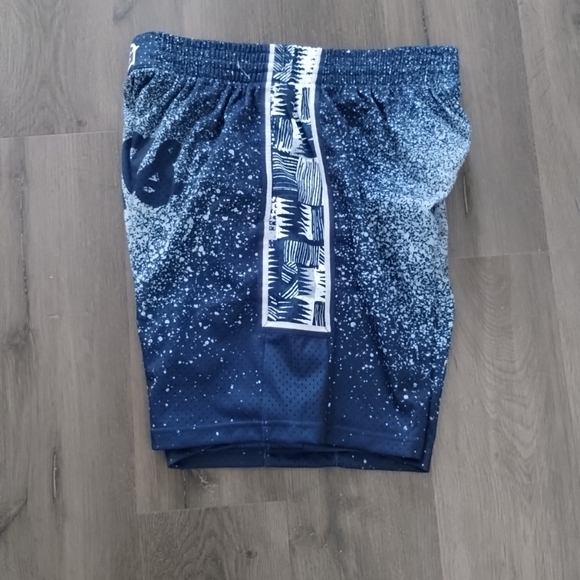 XL Mitchell & Ness Georgetown Hoyas Navy Swingman Basketball Shorts Mens Retake - Picture 6 of 8